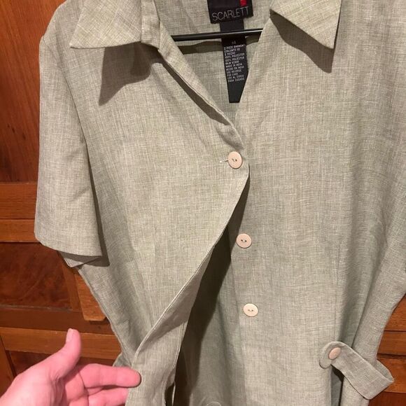 Scarlett vintage blouse short sleeve size 14 - Picture 2 of 7